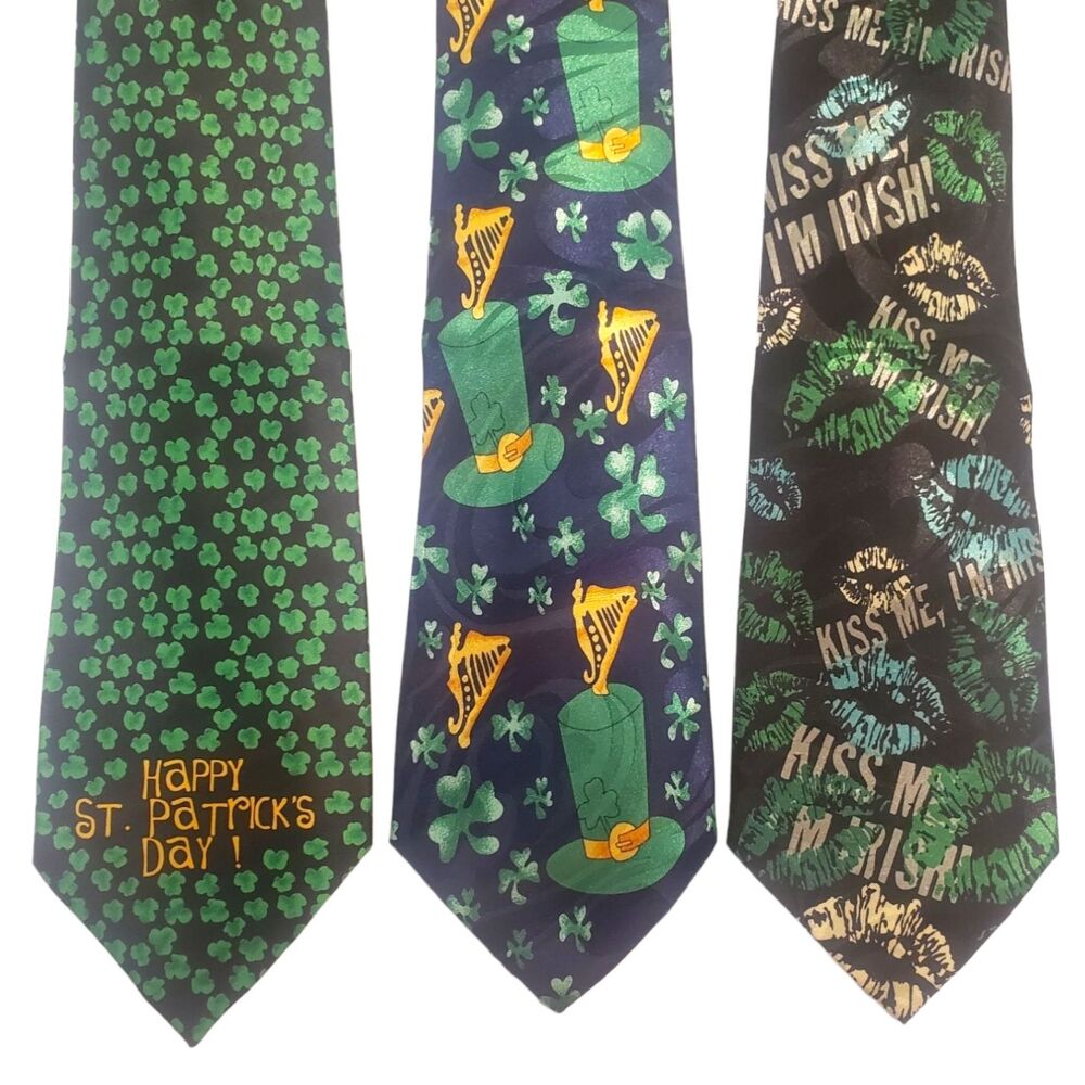 St. Patrick's Day Ties #34 - Lot of 3 Novelty Neckties NWT Going out of Business